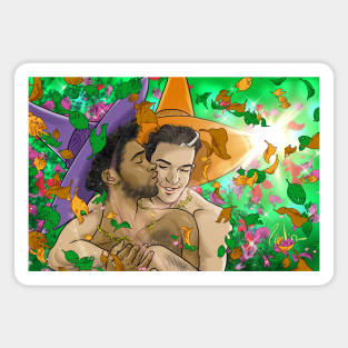 Witch Boys Autumn Love Magnet